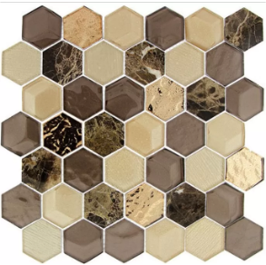 Wooden Hornet - glass tile